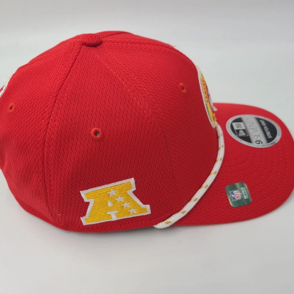 Kansas City Chiefs Hat Snapback New Era 9Seventy‎ Red Yellow Rope NFL Sideline